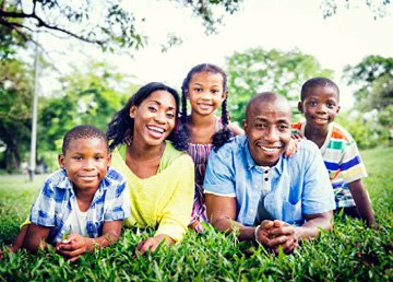 Happy smiling Family looking at camera